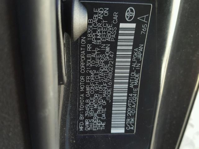 JTKDE167480272147 - 2008 SCION TC BLACK photo 10