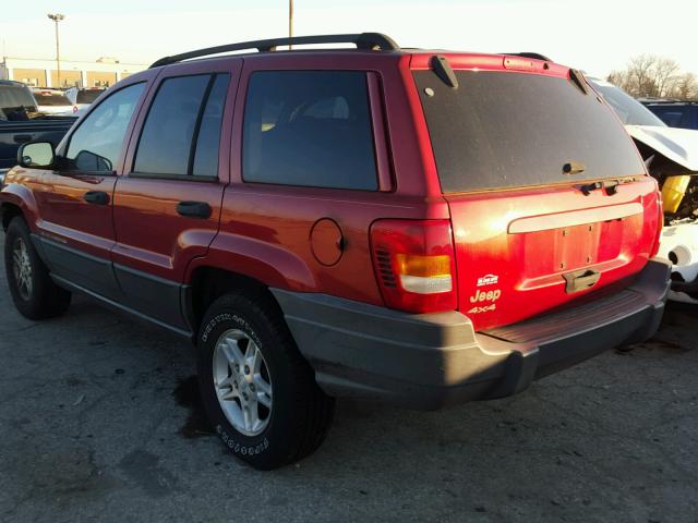 1J4GW48S32C107582 - 2002 JEEP GRAND CHER RED photo 3