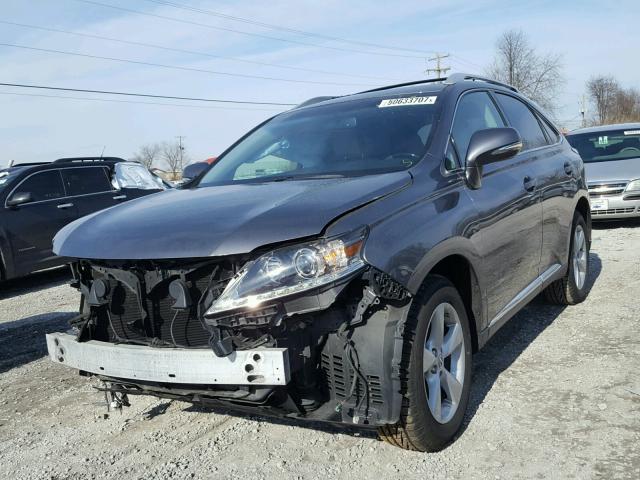 2T2BK1BA4FC292504 - 2015 LEXUS RX 350 GRAY photo 2