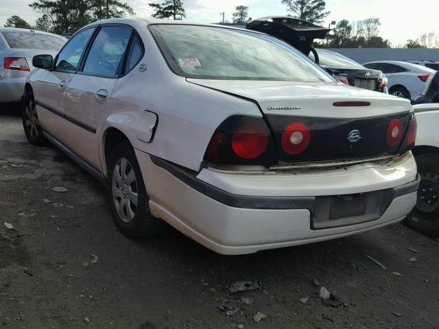 2G1WF52E849298350 - 2004 CHEVROLET IMPALA WHITE photo 3