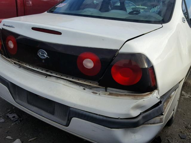 2G1WF52E849298350 - 2004 CHEVROLET IMPALA WHITE photo 9