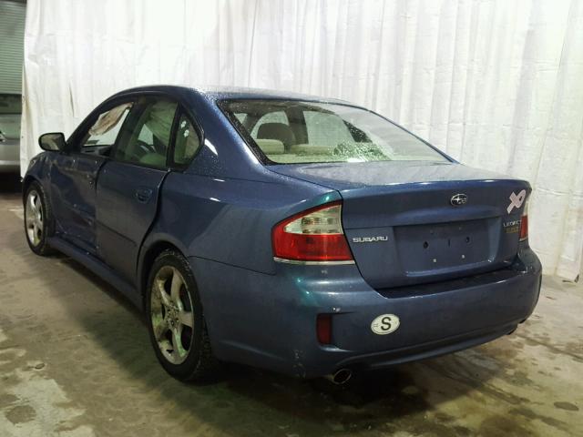 4S3BL616997213118 - 2009 SUBARU LEGACY 2.5 BLUE photo 3