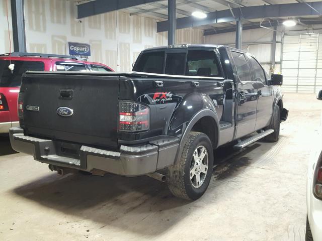 1FTPW04527KC54066 - 2007 FORD F150 SUPER BLACK photo 4