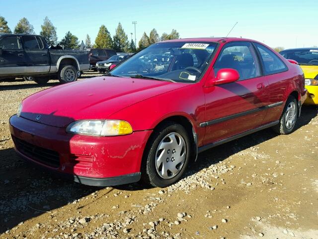 1HGEJ122XSL051273 - 1995 HONDA CIVIC EX RED photo 2