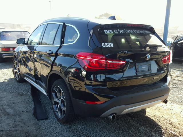 WBXHT3C32H5F70104 - 2017 BMW X1 XDRIVE2 BLACK photo 3