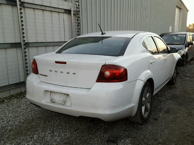 1C3CDZAB8DN566085 - 2013 DODGE AVENGER SE WHITE photo 4