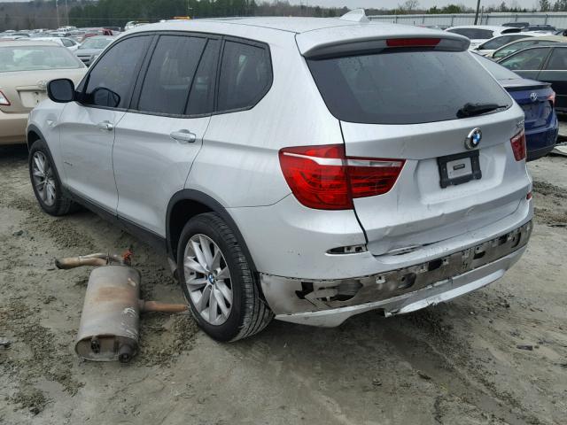 5UXWX9C53D0A17965 - 2013 BMW X3 XDRIVE2 SILVER photo 3