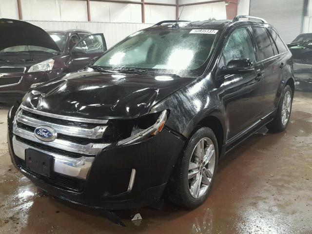 2FMDK3J91CBA78005 - 2012 FORD EDGE SEL BLACK photo 2