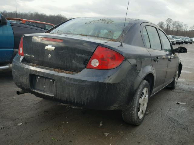 1G1AK55F867701273 - 2006 CHEVROLET COBALT LS BLACK photo 4