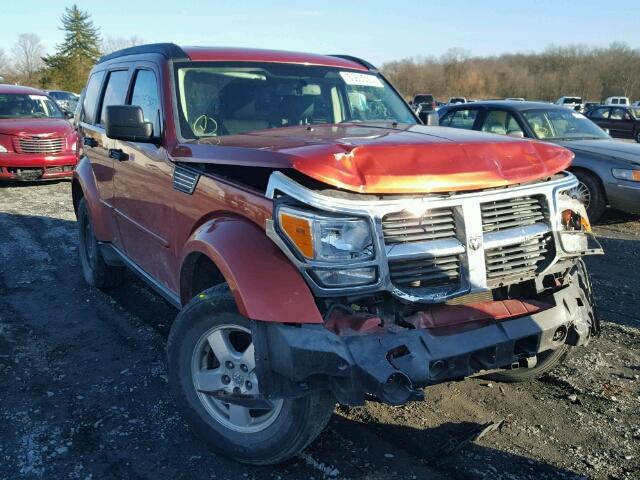 1D8GU58K77W730325 - 2007 DODGE NITRO SLT ORANGE photo 1