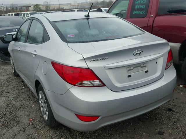 KMHCT4AE3FU879478 - 2015 HYUNDAI ACCENT GLS SILVER photo 3