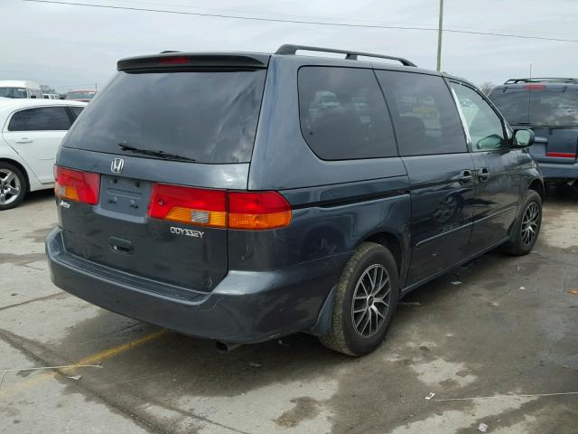 5FNRL18694B059259 - 2004 HONDA ODYSSEY EX BLUE photo 4