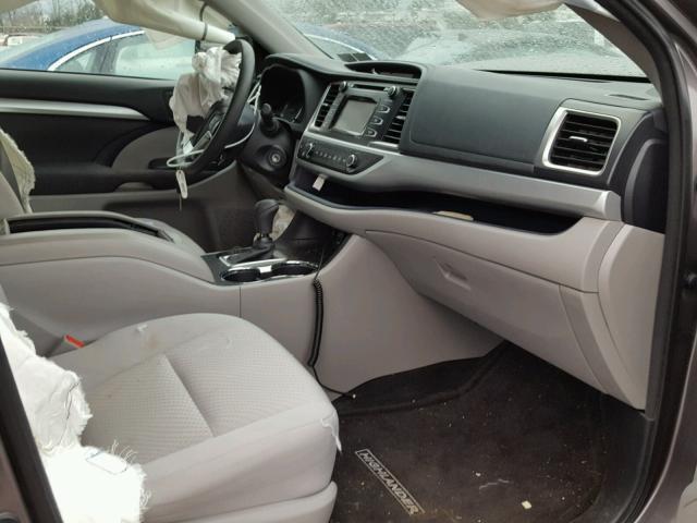 5TDBKRFH5FS073519 - 2015 TOYOTA HIGHLANDER GRAY photo 5