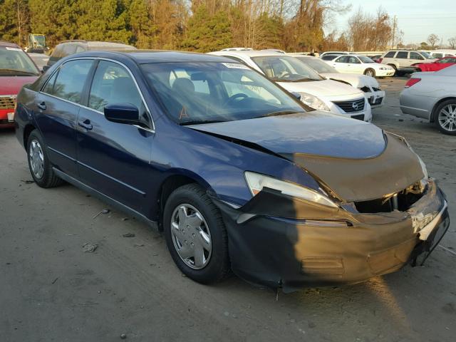 3HGCM56447G711104 - 2007 HONDA ACCORD LX BLUE photo 1