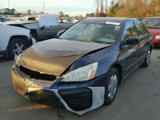 3HGCM56447G711104 - 2007 HONDA ACCORD LX BLUE photo 2