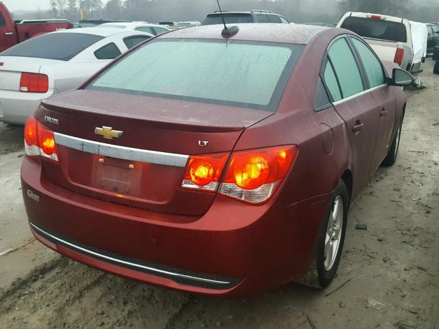 1G1PC5SB1F7122828 - 2015 CHEVROLET CRUZE LT BURGUNDY photo 4