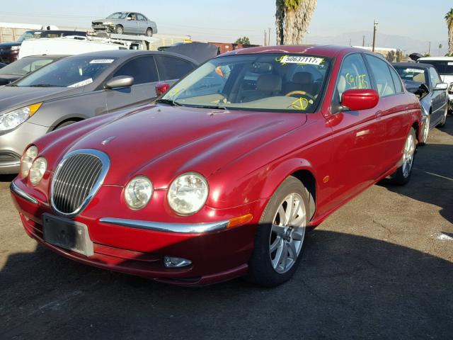 SAJDA01N22FM25827 - 2002 JAGUAR S-TYPE BURGUNDY photo 2