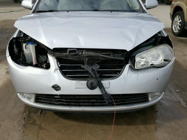 KMHDU46D07U104509 - 2007 HYUNDAI ELANTRA GL SILVER photo 9