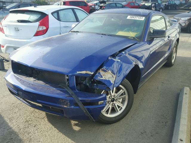 1ZVHT80N755259953 - 2005 FORD MUSTANG BLUE photo 2