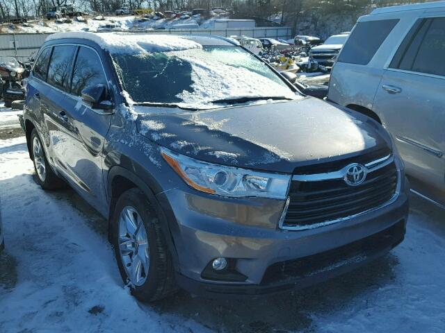 5TDDKRFH0FS186240 - 2015 TOYOTA HIGHLANDER GRAY photo 1