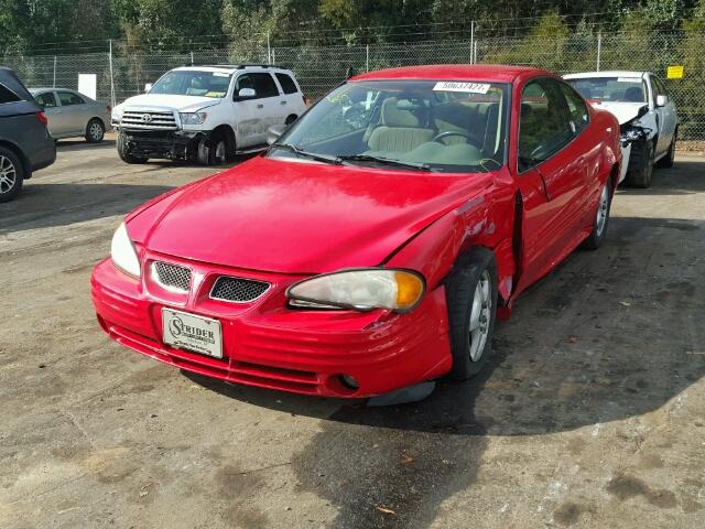 1G2NF12F12C130628 - 2002 PONTIAC GRAND AM S RED photo 2