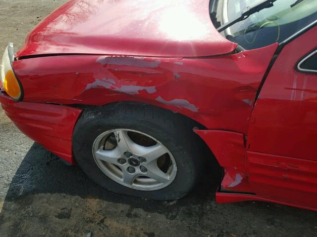 1G2NF12F12C130628 - 2002 PONTIAC GRAND AM S RED photo 9