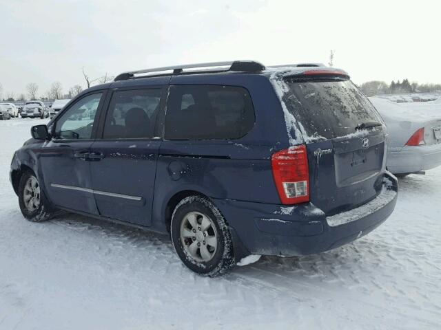 KNDMC233676013367 - 2007 HYUNDAI ENTOURAGE BLUE photo 3