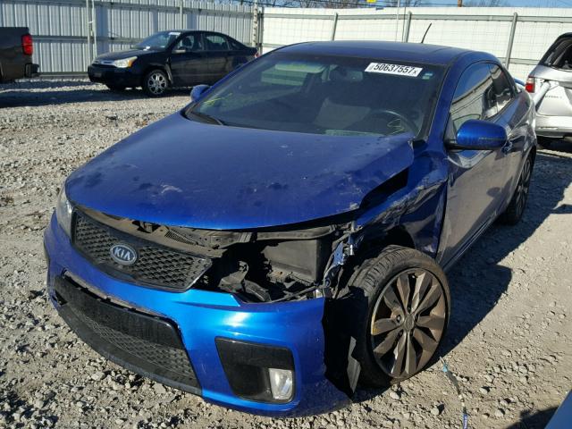 KNAFW6A31C5505232 - 2012 KIA FORTE SX BLUE photo 2