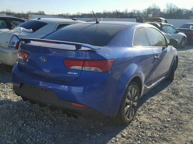 KNAFW6A31C5505232 - 2012 KIA FORTE SX BLUE photo 4