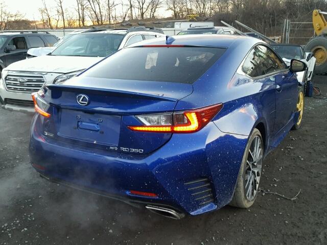 JTHSE5BC3F5002270 - 2015 LEXUS RC 350 BLUE photo 4