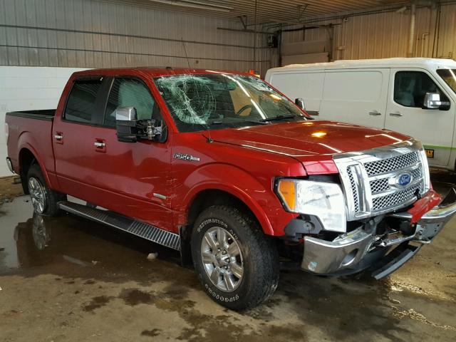 1FTFW1ET8CFA32939 - 2012 FORD F150 SUPER RED photo 1