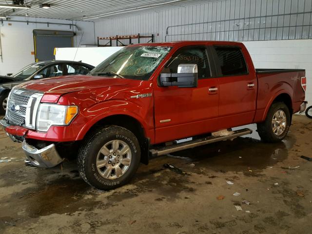 1FTFW1ET8CFA32939 - 2012 FORD F150 SUPER RED photo 2