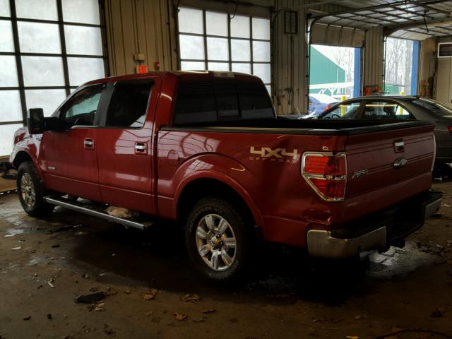 1FTFW1ET8CFA32939 - 2012 FORD F150 SUPER RED photo 3