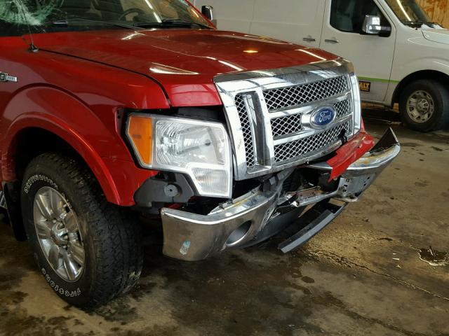 1FTFW1ET8CFA32939 - 2012 FORD F150 SUPER RED photo 9