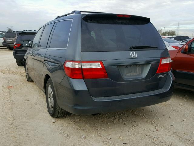 5FNRL38665B422291 - 2005 HONDA ODYSSEY EX CHARCOAL photo 3