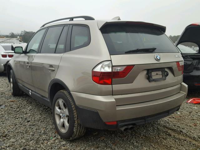 WBXPC934X7WF22544 - 2007 BMW X3 3.0SI GOLD photo 3