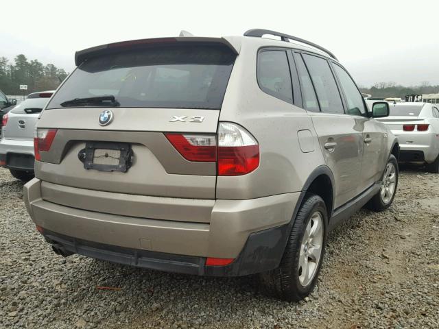 WBXPC934X7WF22544 - 2007 BMW X3 3.0SI GOLD photo 4