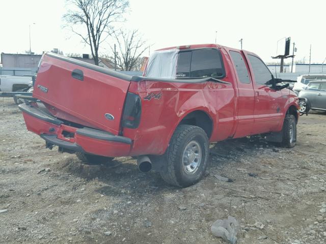 1FTNX21P83ED38570 - 2003 FORD F250 SUPER RED photo 4