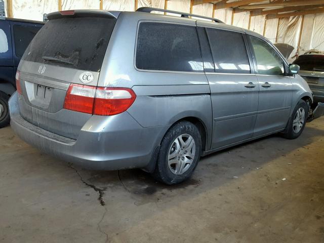 5FNRL38747B071215 - 2007 HONDA ODYSSEY EX SILVER photo 4