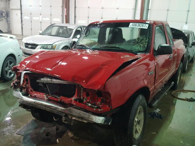 1FTYR15E34PB34713 - 2004 FORD RANGER SUP RED photo 2