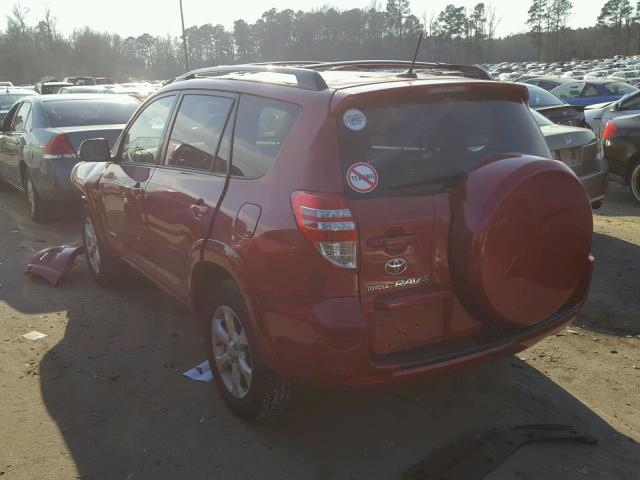 JTMBK31VX9D003587 - 2009 TOYOTA RAV4 LIMIT RED photo 3