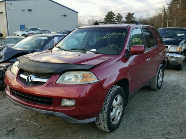 2HNYD18264H554058 - 2004 ACURA MDX RED photo 2