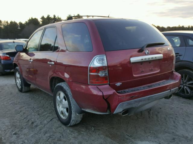 2HNYD18264H554058 - 2004 ACURA MDX RED photo 3