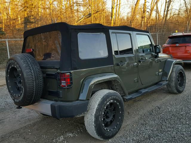 1C4BJWEG9FL630508 - 2015 JEEP WRANGLER U GREEN photo 4