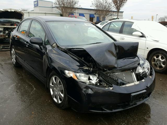 1HGFA16579L010621 - 2009 HONDA CIVIC LX BLACK photo 1