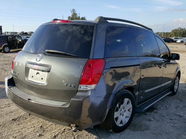 5N1BV28UX5N118026 - 2005 NISSAN QUEST S GRAY photo 4