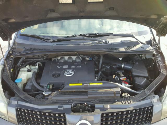 5N1BV28UX5N118026 - 2005 NISSAN QUEST S GRAY photo 7