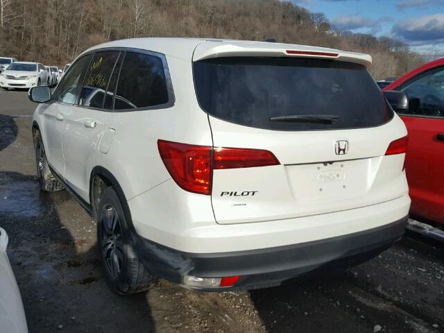 5FNYF5H36GB025221 - 2016 HONDA PILOT EX WHITE photo 3