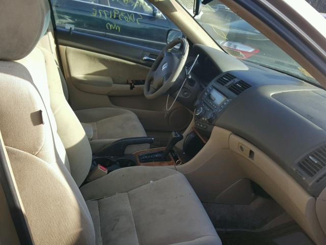 1HGCM56745A019690 - 2005 HONDA ACCORD EX BEIGE photo 5