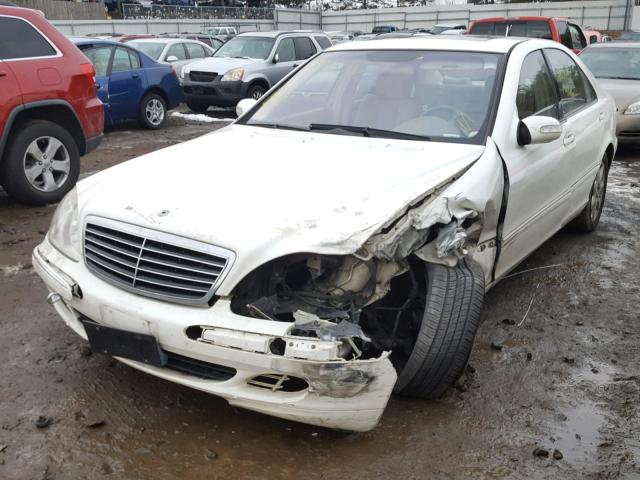 WDBNG83J53A372094 - 2003 MERCEDES-BENZ S 430 4MAT WHITE photo 2